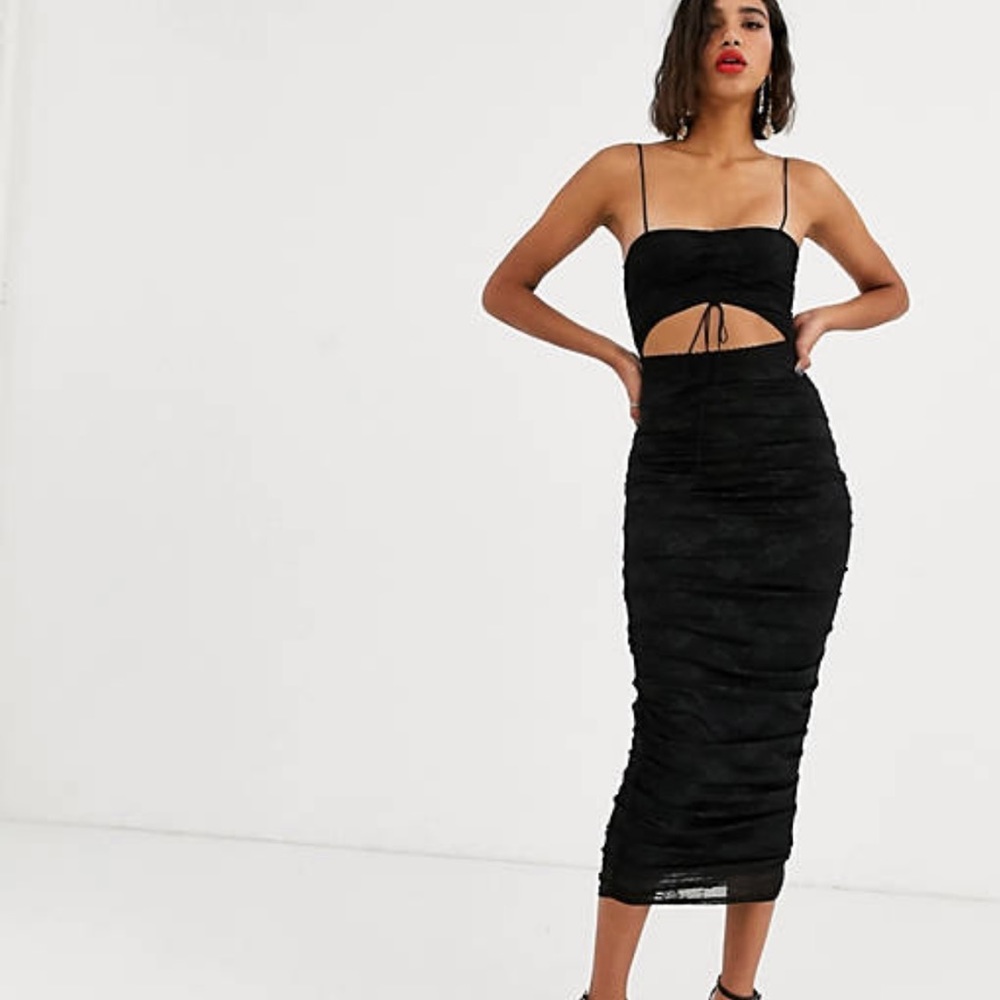For Love & Lemons cut-out lace midi dress, Black sz small
